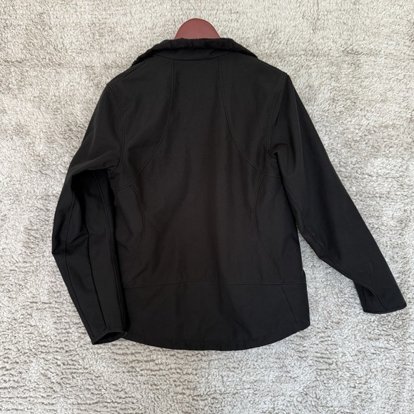 Koppen Jacket Women Size M Black Soft Shell Fleece Lined Lightweight Full Zip - Picture 3 of 9
